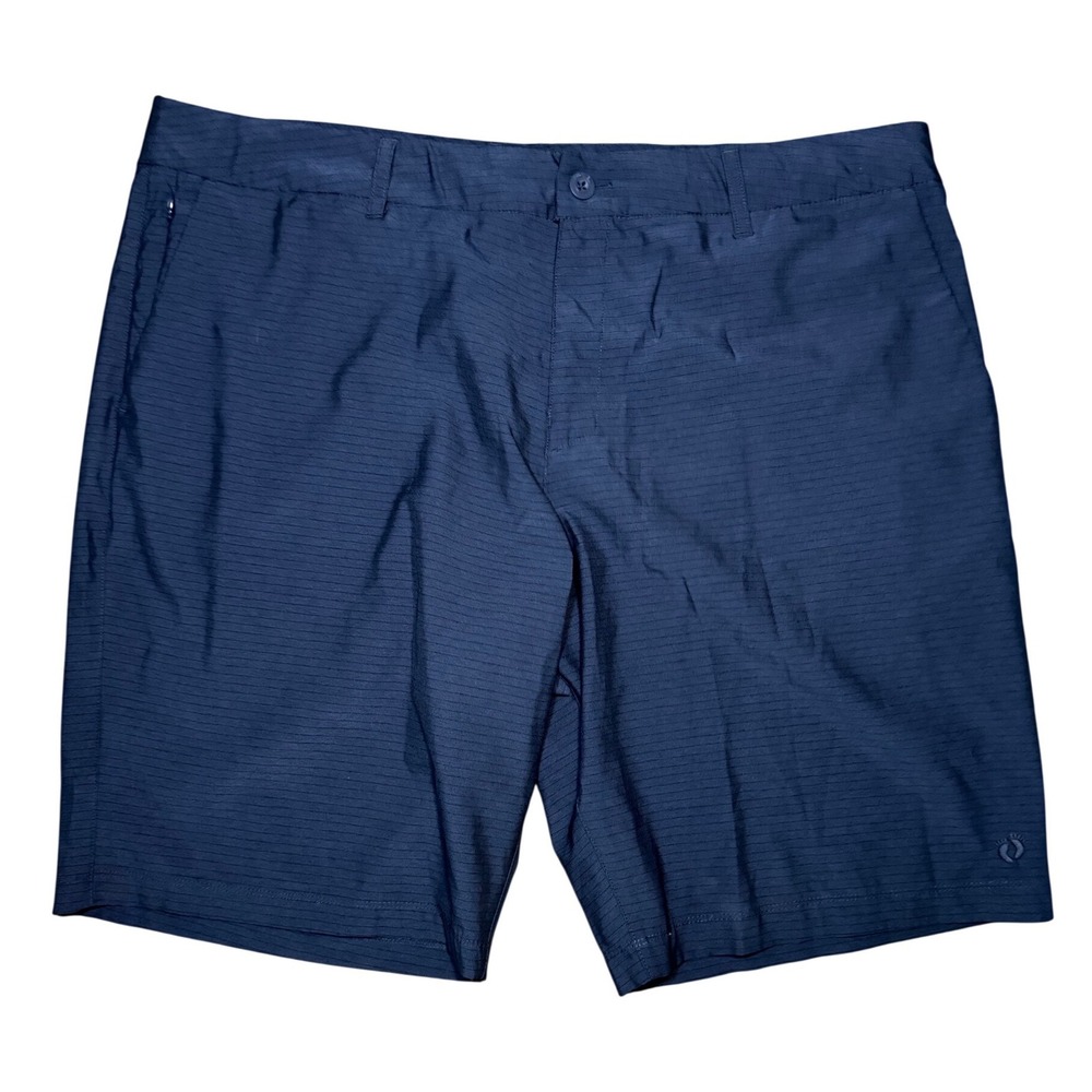 Hang Ten Mens Navy Blue Hybrid Shorts Size 40 Micro Stripe Stretch Performance